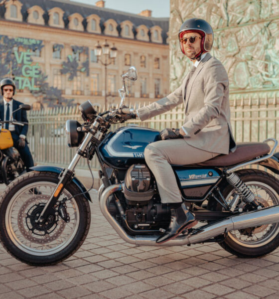 un motard en ville