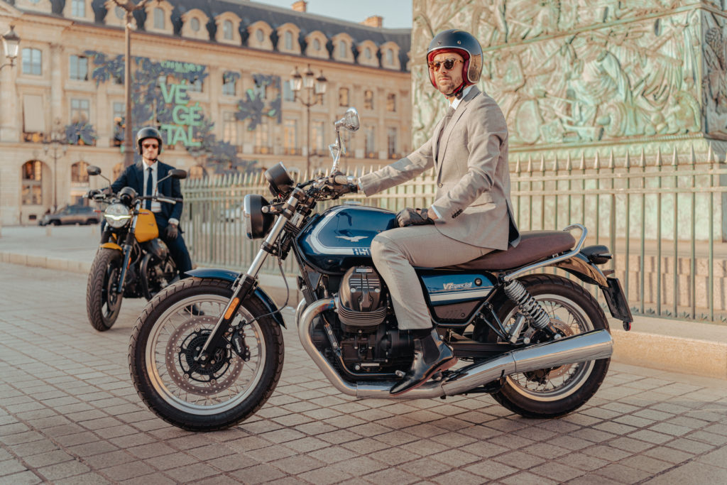un motard en ville