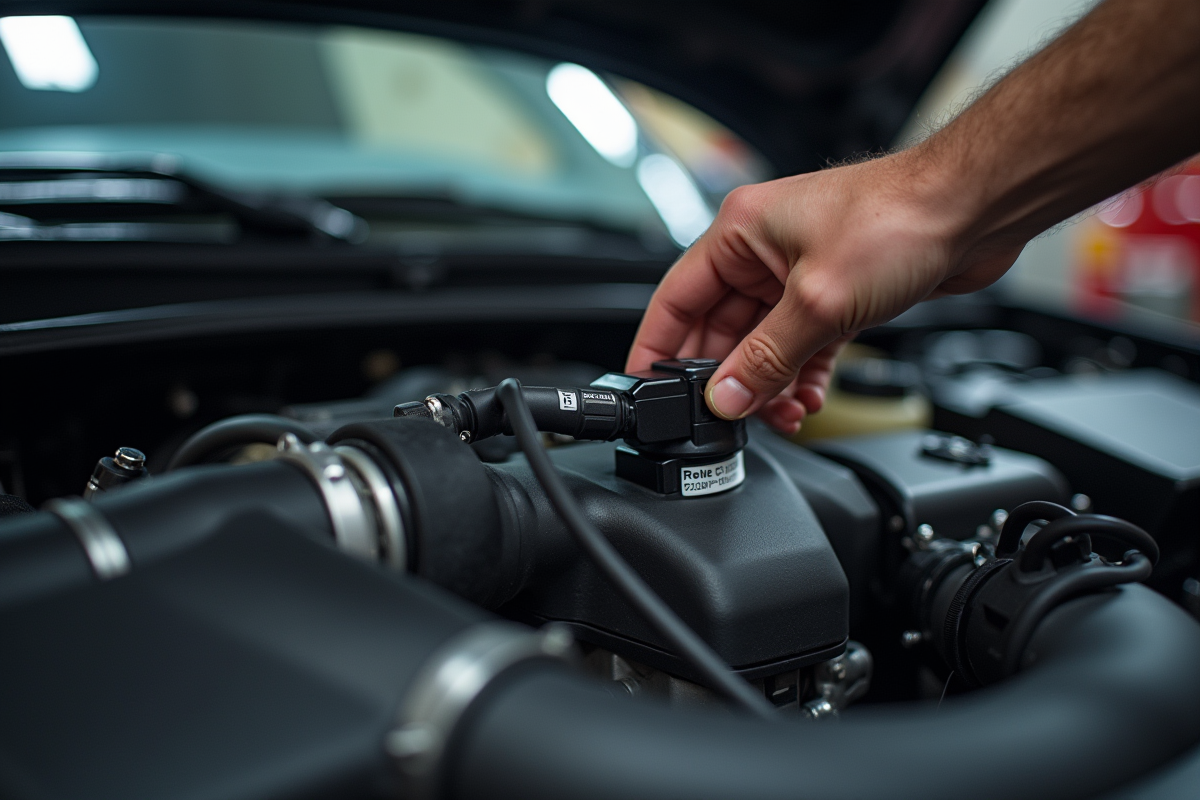 Inspection d'un capteur de pression turbo dans le moteur